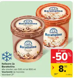 Carrefour Italiaans ijs Barattolino aanbieding