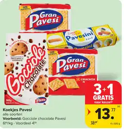 Carrefour Koekjes Pavesi aanbieding