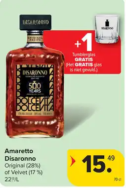 Carrefour Amaretto Disaronno aanbieding
