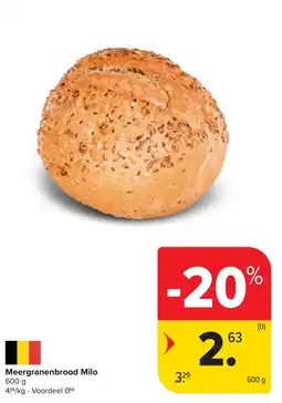 Carrefour Meergranenbrood Milo aanbieding