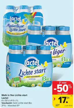 Carrefour Melk in fles Lichte start lactel aanbieding