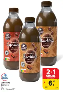 Carrefour Caffé latte Carrefour aanbieding