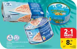 Carrefour Tonijn in blik, in eigen nat en met olie Carrefour aanbieding