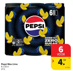 Carrefour Pepsi Max Lime aanbieding
