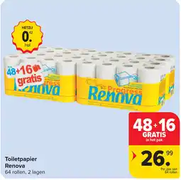 Carrefour Toiletpapier Renova aanbieding