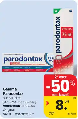 Carrefour Gamma Parodontax aanbieding