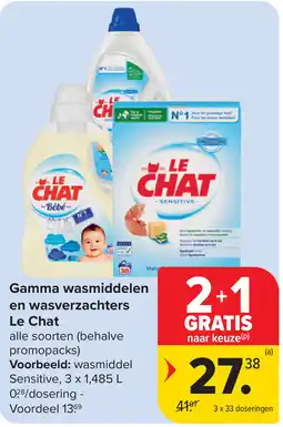 Carrefour Gamma en Wasverzachters Le Chat aanbieding