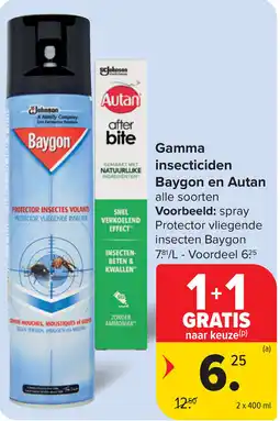 Carrefour Gamma Insecticiden Baygon en Autan aanbieding