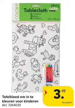 Carrefour Tafelkleed om in te kleuren voor kinderen aanbieding