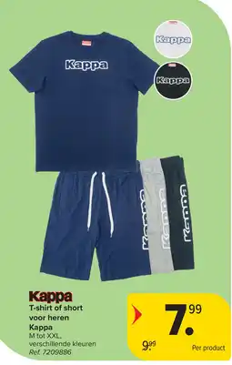 Carrefour Kappa T-shirt of short voor heren aanbieding