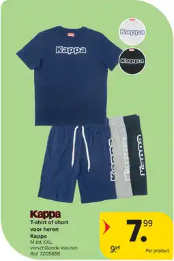 Carrefour T-Shirt of Short voor Heren Kappa aanbieding