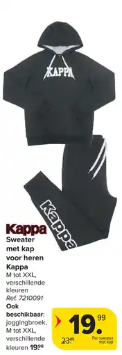 Carrefour Kappa Sweater met kap voor heren aanbieding