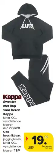 Carrefour Kappa Sweater met kap voor Heren aanbieding