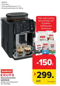 Carrefour KruPS Espressomachine EA9loA10 aanbieding