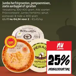 Jumbo Jumbo herfstgroenten, pompoenmixen, zoete aardappel of spruiten aanbieding