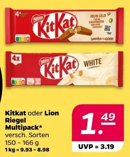 Delhaize Kitkat ou Lion Riegel Multipack aanbieding