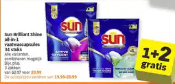 Albert Heijn Sun Brilliant Shine all-in-1 vaatwascapsules aanbieding