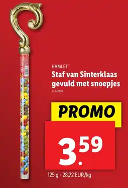 Lidl Hamlet Staf van Sinterklaas Gevuld met Snoepjes aanbieding