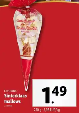 Lidl Favorina Sinterklaas mallows aanbieding