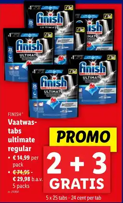 Lidl Finish Vaatwas Tabs Ultimate Regular aanbieding