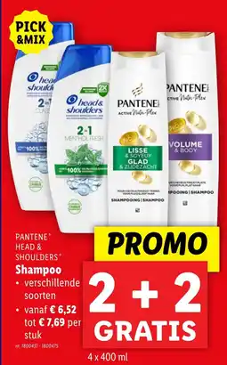 Lidl Pantene, Head & Shoulders Shampoo aanbieding