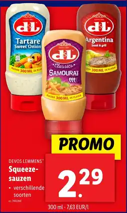 Lidl Devos Lemmens Squeeze Sauzen aanbieding