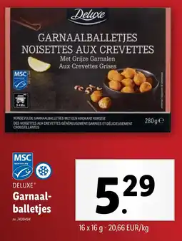 Lidl Deluxe Garnaalballetjes aanbieding