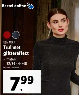 Lidl Esmara Trui met glittereffect aanbieding