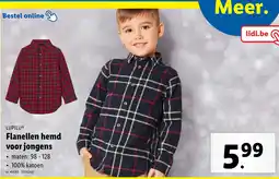 Lidl Lupilu Flanellen hemd voor jongens aanbieding