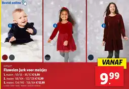Lidl Lupilur Fluwelen jurk voor meisjes aanbieding