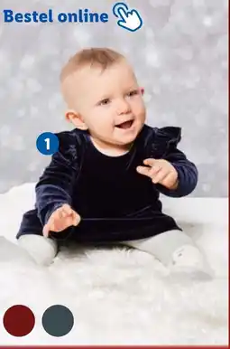 Lidl Lupilu Fluwelen jurk voor meisjes aanbieding