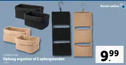 Lidl Livarno home ophang organizer of 2 opbergmanden aanbieding