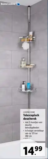 Lidl Livarno home telescopisch doucherek aanbieding