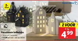 Lidl Livarno Home Porseleinen Ledhuisjes aanbieding