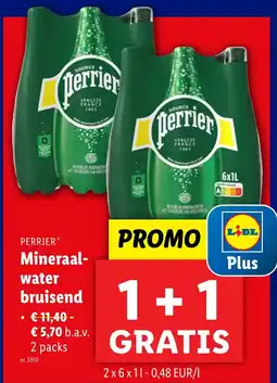 Lidl Perrier Mineraalwater Bruisend aanbieding