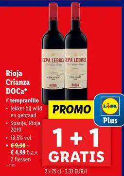 Lidl Rioja Crianza DOCa aanbieding