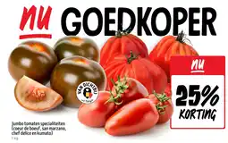 Jumbo Jumbo tomaten specialiteiten (coeur de boeuf, san marzano, chef délice en kumato) aanbieding