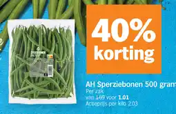 Albert Heijn AH Sperziebonen aanbieding