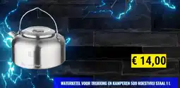 Decathlon Waterketel voor trekking en kamperen 500 roestvrij staal aanbieding