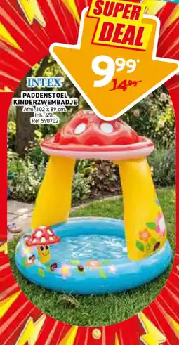 Trafic Intex Paddenstoel kinderzwembadje aanbieding