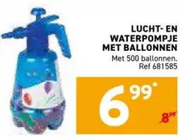 Trafic Lucht en waterpompje met ballonnen aanbieding