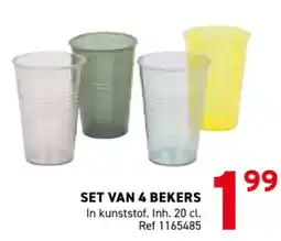Trafic Set van 4 bekers aanbieding