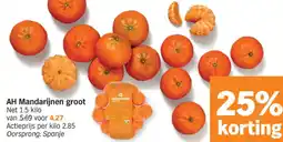 Albert Heijn AH Mandarijnen groot aanbieding