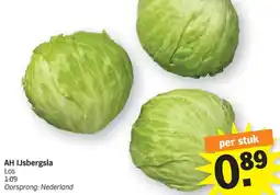 Albert Heijn AH IJsbergsla aanbieding