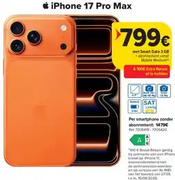 Carrefour IPhone 17 Pro Max aanbieding