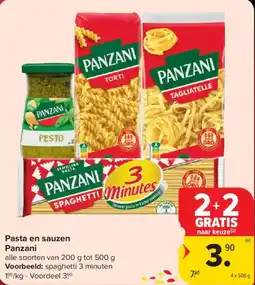 Carrefour Market Pasta en sauzen Panzani aanbieding