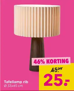 Xenos Tafellamp rib aanbieding