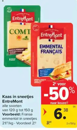 Carrefour Market Kaas in sneetjes EntreMont aanbieding