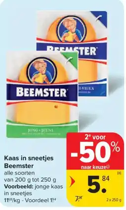 Carrefour Market Kaas in sneetjes Beemster aanbieding