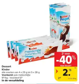 Carrefour Market Dessert Kinder aanbieding